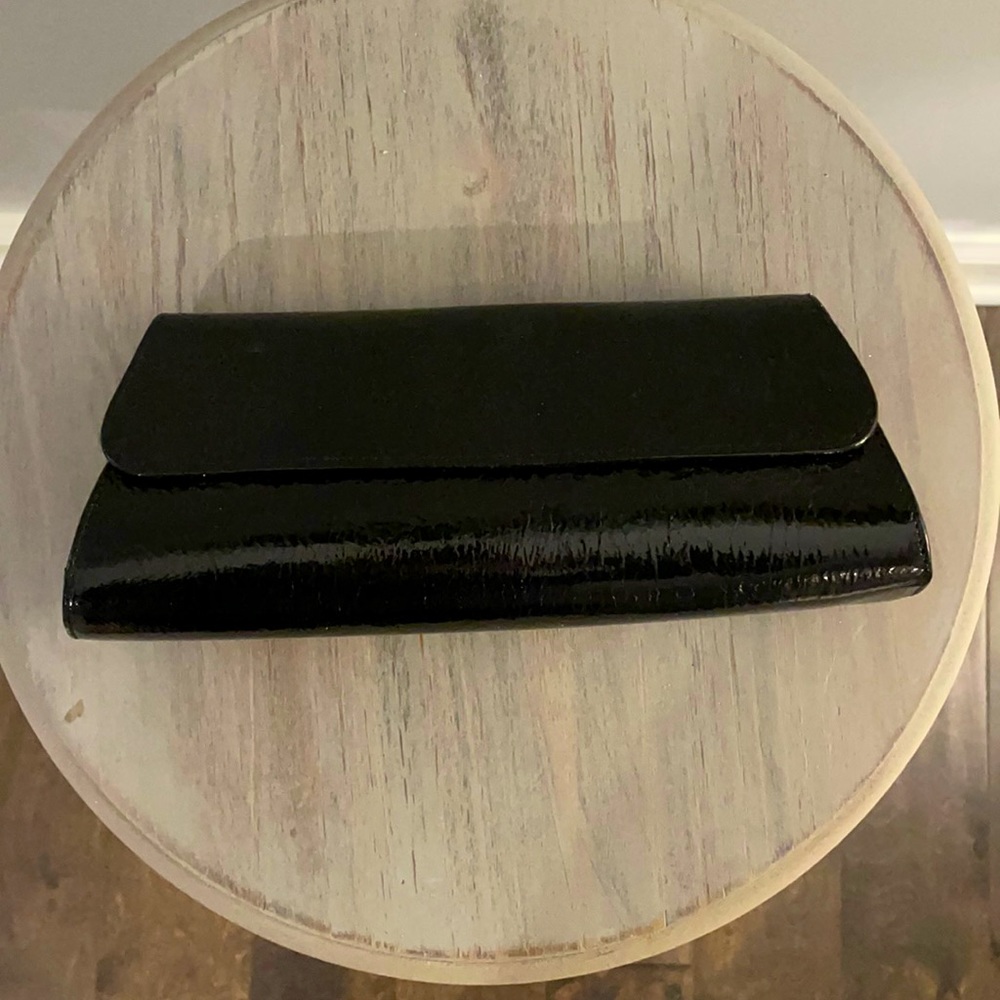 Patent leather clutch